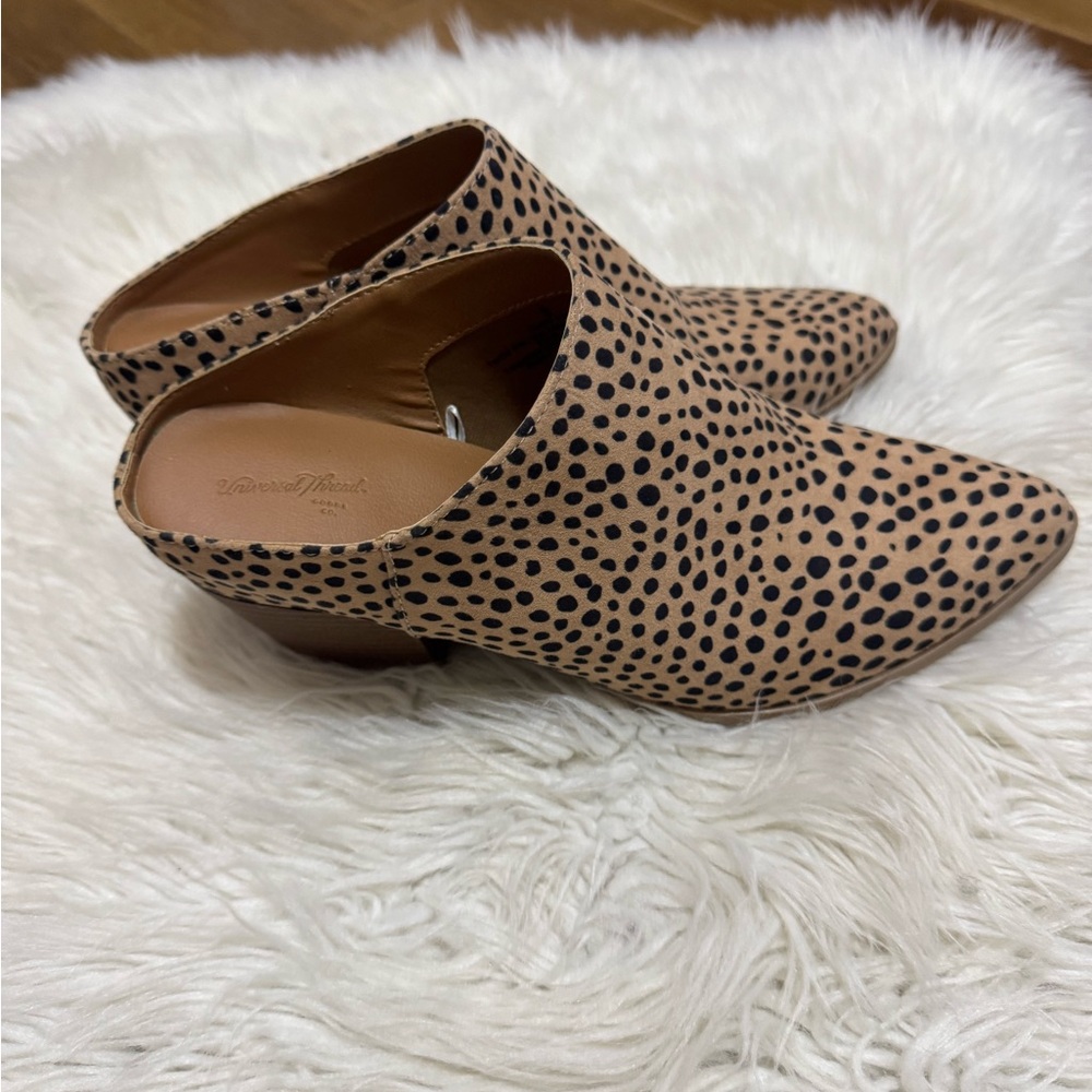 Universal Thread Leopard Print Ankle Mule Booties - image 4